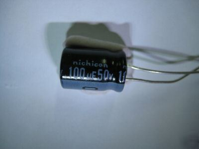 100UF 50V nichicon alum electr radial capacitors 50PCS