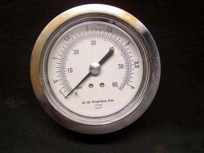 60PSI air pressure gauges panel mount stainless steel 