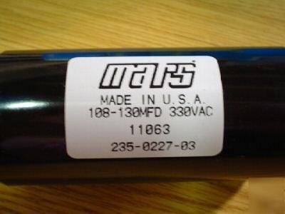 New 2PCS mars 330V 108-130UF a/c motor start capacitors 