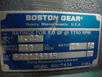 New boston gear 721 speed reducer gearbox 25:1 ratio