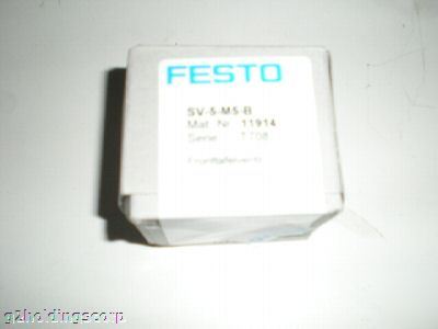 Festo valve 2 way 5/2 model# sv-5-M5-b