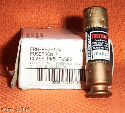 New 7 fusetron frn-r-2-1/4 fuse 2 1/4 a warranty 