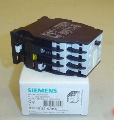 New siemens contactor relay 3TF40 22-0AK6 