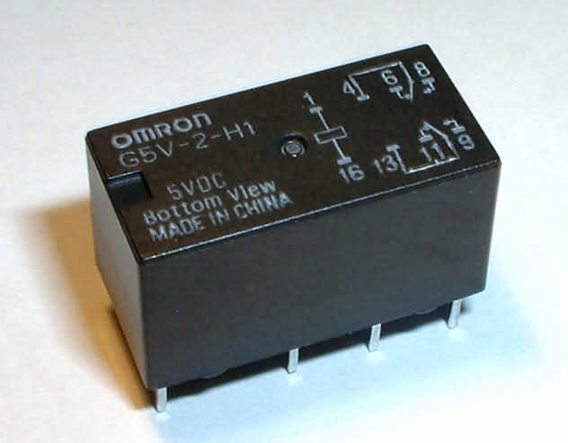 Omron relays dpdt coil:5V contact:1A pcb G5V-2-H1