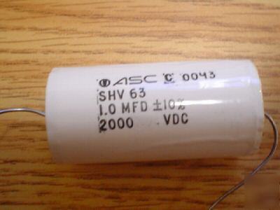 5 asc 2000V 1UF axial mylar polypropylene capacitors
