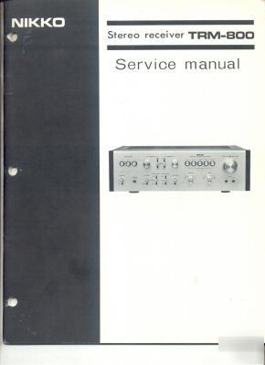 Nikko trm-800 TRM800 service manual original manual