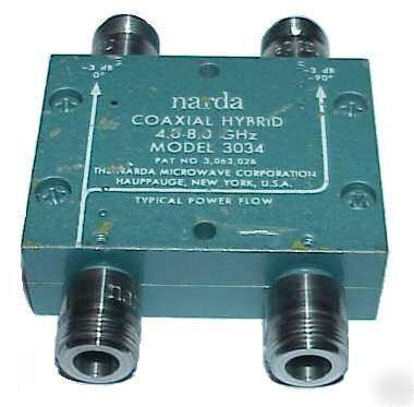 05-01027 - narda 3034 hybrid coupler 200-watt 4-8GHZ n