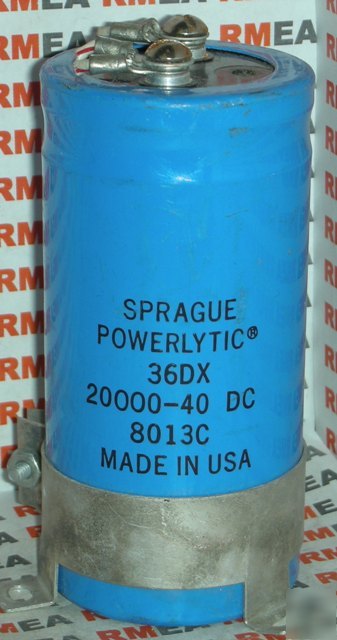 Sprague 8013C electrolytic cap. 20000MF 40VDC