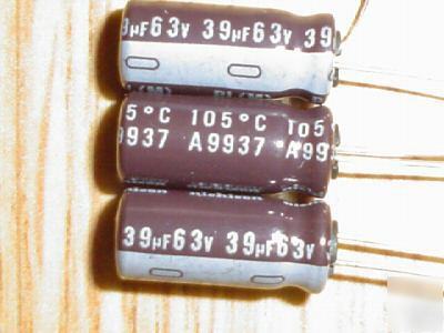 200 pcs 63V 39UF nichicon radial capacitor low esr 105C