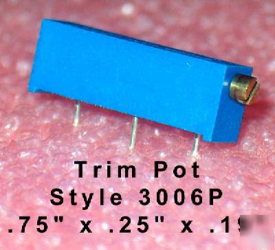 2PC trimpot 3006P potentiometer 50 ohm 0.75W 15T