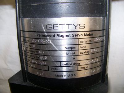 Gettys permanent magnet servo motor 120-108-001