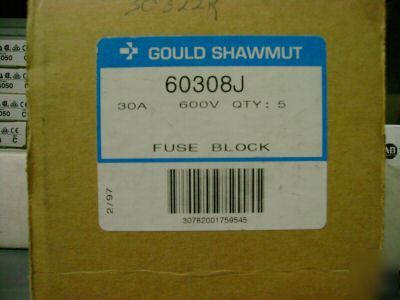QTY5 60308J,gould shawmut class j fuse block holder
