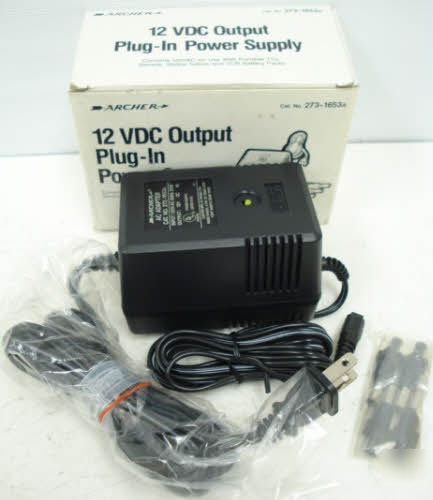 12 vdc output plug-in power supply mt/box