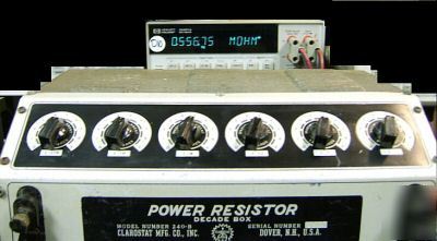 Clarostat 240-b power resistance decade, calibrated