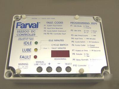 Farval lubrication, SS2200 dc controller