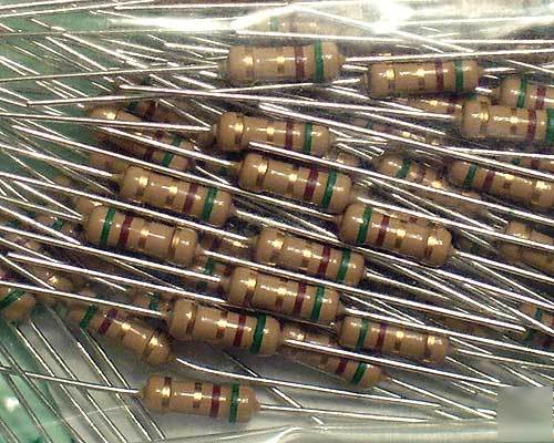 5.1 ohm ohms 1/2W carbon film resistors 5% - 100PCS