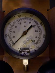 H.o. trerice pressure gauge 0-100 psi/kpa, 