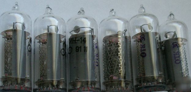 New nixie tubes in-14 old stock - set of 6