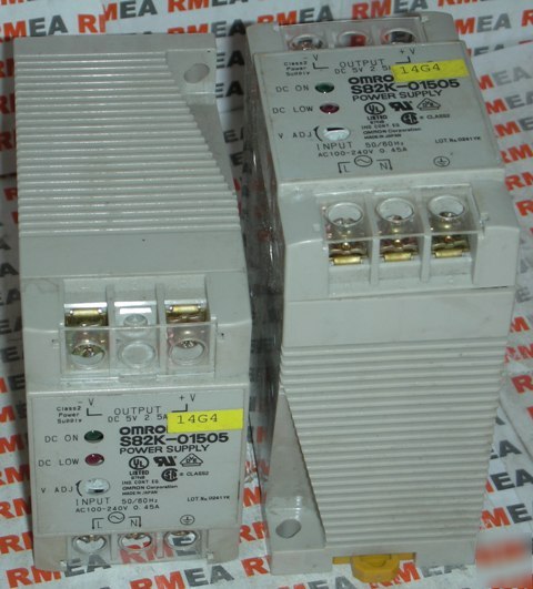 Omron S82K-01505 power supply 10/240/vac .45A 2@ lot
