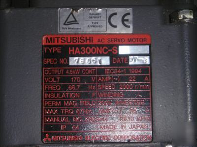 Mitsubishi cnc servo motor ( HA300NC-s )