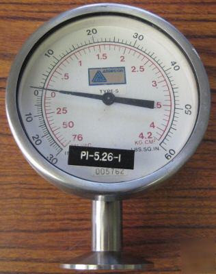Anderson type-s pressure gauge 30 in.vac to 60 psi