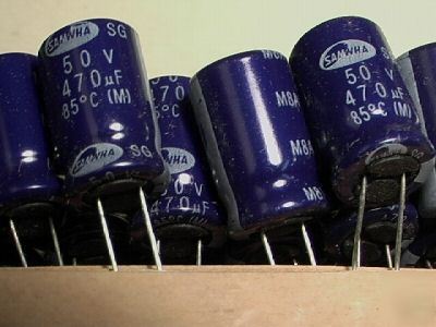 470UF 50V capacitor radial lead lot of 3