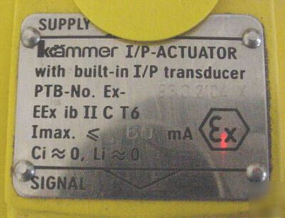 Kammer flowserve i/p actuator model 37 
