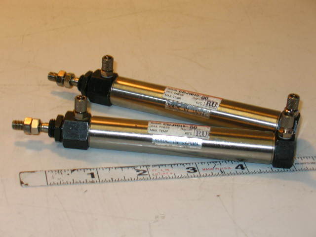 2 smc pneumatic air linear cylinder actuator CDJ1B15-80