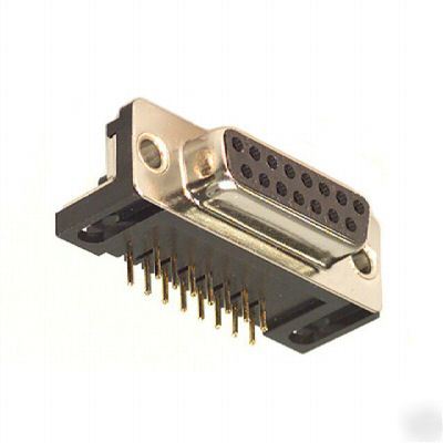 DB15 right angle female pcb mount .318