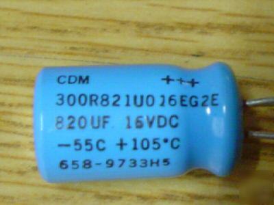 New 20PCS cdm 16V 820UF low esr 105C radial capacitors 