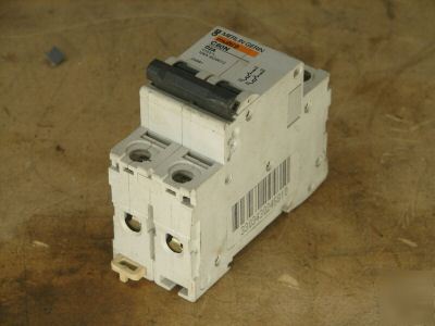 Merlin gerin 2 pole miniature circuit breaker C60N D2A