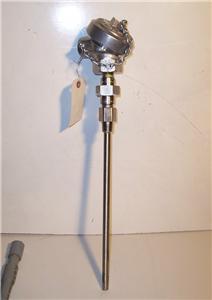New pyco thermocouple w/ head assembly ss union / well 