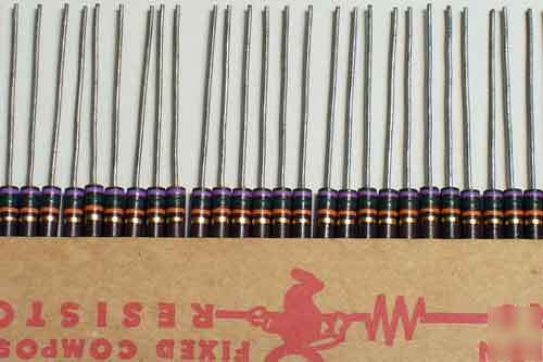 50) 75K ohm 1/2W carbon composition resistors 5%