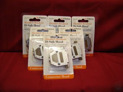 6 packages 1@ shielded metalized 25 pin d-sub hood