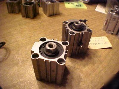 Lot of 2 *rebuilt* smc compact cylinder CDQ2B32-25D G48