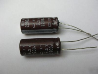 New 25 pcs, 6.3V 2200UF radial electrolytic capacitor 
