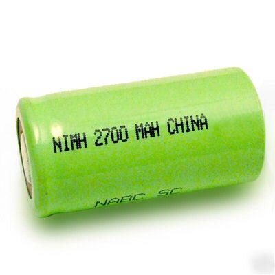 Sub-c nimh 2700MAH battery flat top sub c cell