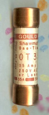 New gould shawmut OT35 one time fuse ot 35 amps