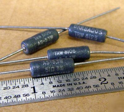 51 ohm 3% @ 3W wirewound trw power resistors (25 pcs)