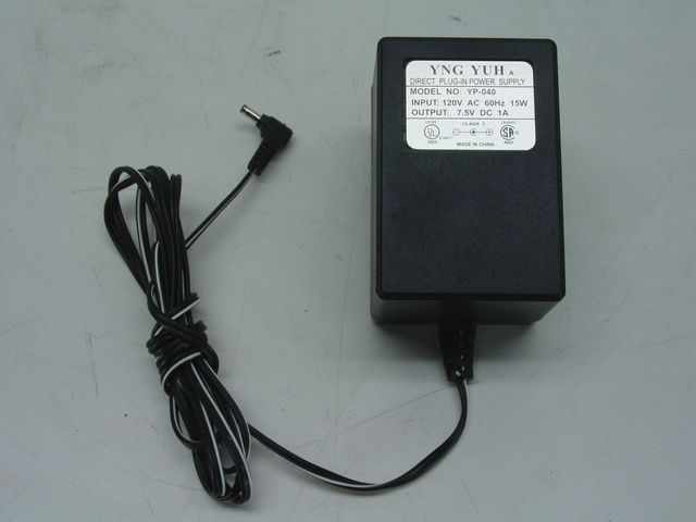 Yng yuh yp-040 ac adapter 7.5VDC 1A direct plug in