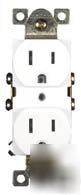 15A amp commercial grade duplex receptacle outlet white