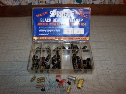 Vintage 51 nos sprague black beauty capacitors