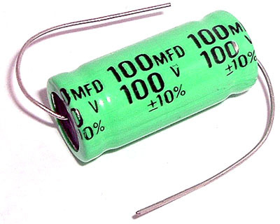 Non polar axial capacitors 100MFD 100UF 100V (10)