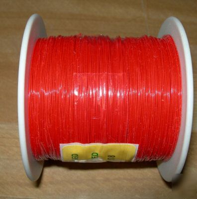 Silver & ofhc copper solid wire 30AWG red 1000 ft