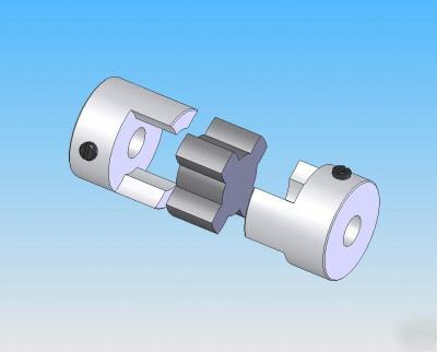 Spider jaw coupling, shaft coupling, 6.35MM id
