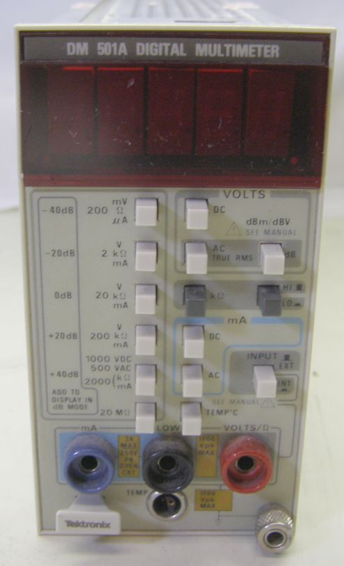 Tektronix DM501A digital multimeter plug-in with sides