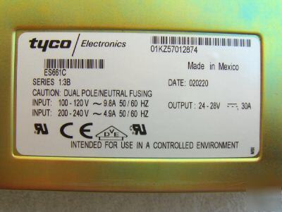 Tyco-power unit rectifier ES661C series 1:3B 24-28VDC 