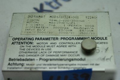 Indramat MOD1/1X324-001 programming module