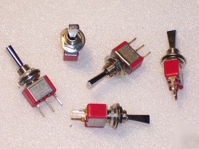 New lot of 10: toggle switch spdt 2A 250VAC 5A 120VAC 