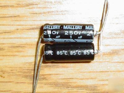 New 250 mallory 250V 1UF axial capacitor capacitors 